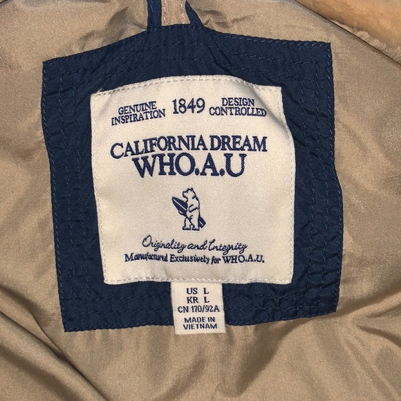 California Dream WHO.A.U Puffer vest SIZE L - Picture 4 of 5
